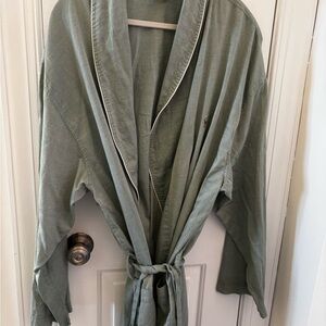 Polo by Ralph Lauren Sage Men's Robe Lightweight Cotton